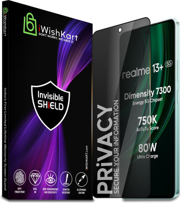iWishKart Edge To Edge Tempered Glass for Realme 13+ 5g, Realme 13+, Priv_Pk1, Military grade Edge to Edge gorilla glass(Pack of 3)