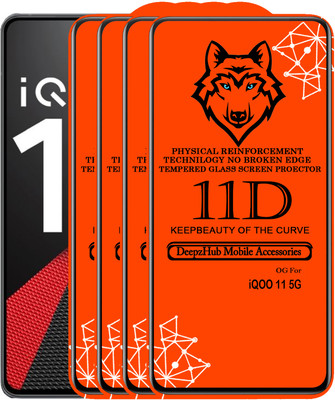 DeepzHub Edge To Edge Tempered Glass for IQOO 11 5G(Pack of 4)