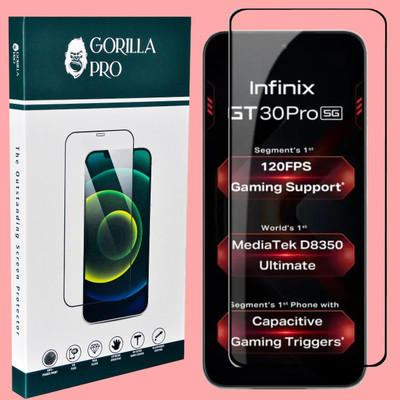 GORILLA PRO Edge To Edge Tempered Glass for Infinix GT 30 Pro 5G+(Pack of 1)