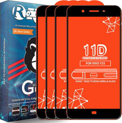 Roxel Edge To Edge Tempered Glass for VIVO Y55(Pack of 4)