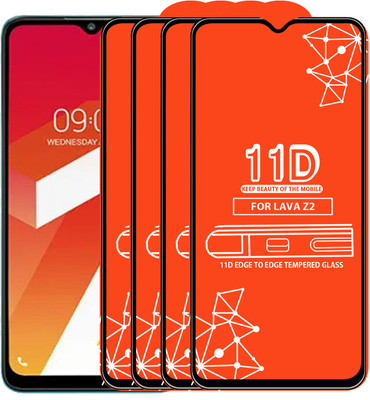 Qyist Edge To Edge Tempered Glass for Lava Z2(Pack of 4)