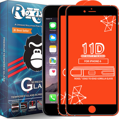 Roxel Edge To Edge Tempered Glass for Apple iPhone 6(Pack of 2)
