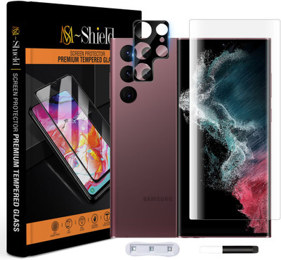 MS-Shield Edge To Edge Tempered Glass for Samsung Galaxy S22 Ultra 5G, With Camera Lens Protector(Pack of 1)