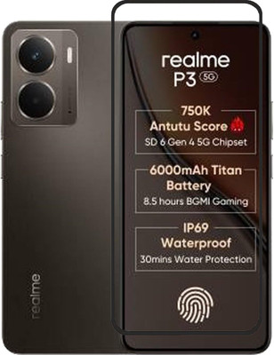 welldesign Edge To Edge Tempered Glass for RealMe P3 5G, realme P3 5G(Pack of 1)