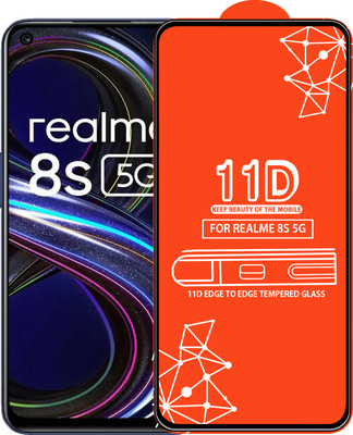 Roxel Edge To Edge Tempered Glass for Realme 8S 5G(Pack of 1)