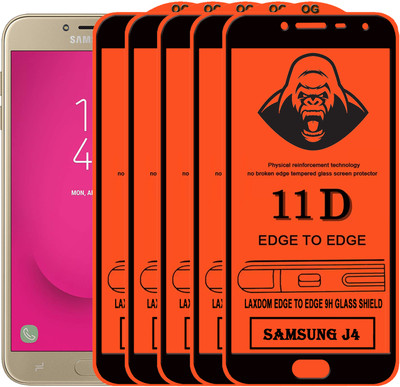 Laxdom Edge To Edge Tempered Glass for SAMSUNG GALAXY J4(Pack of 5)