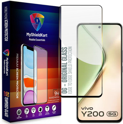 MyShieldKart Edge To Edge Tempered Glass for vivo Y200 5G (6.67 Inch)**DuraGlass**Millitary Grade-Anti Explosion-Tempered Glass/Full Screen Coverage-Edge to Edge/9H Hardness/With Easy Installation Kit(Pack of 1)