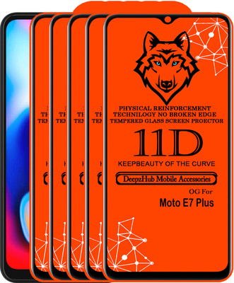 DeepzHub Edge To Edge Tempered Glass for Moto E7 Plus(Pack of 5)