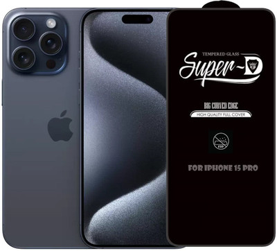 TechWings Edge To Edge Tempered Glass for iPhone 15 pro(Pack of 1)