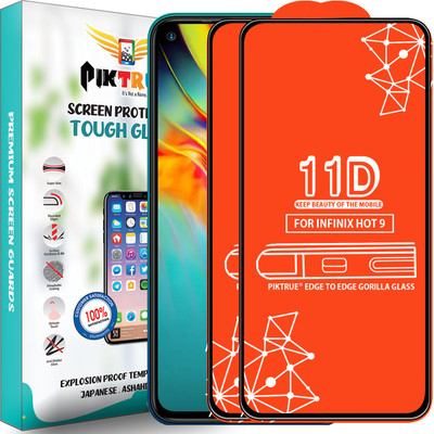 PikTrue Edge To Edge Tempered Glass for Infinix Hot 9(Pack of 2)