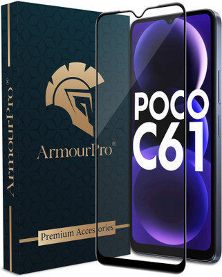 ArmourPro Edge To Edge Tempered Glass for Poco C61(Pack of 1)