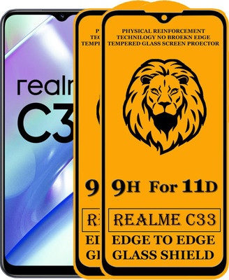 Dream Edge To Edge Tempered Glass for Realme C33(Pack of 2)