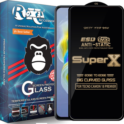 Roxel Edge To Edge Tempered Glass for TECNO CAMON 18 PREMIER(Pack of 1)
