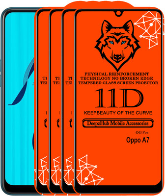DeepzHub Edge To Edge Tempered Glass for OPPO A7(Pack of 4)