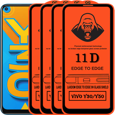Laxdom Edge To Edge Tempered Glass for VIVO Y50(Pack of 4)