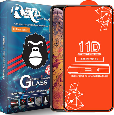 Roxel Edge To Edge Tempered Glass for Apple iPhone XS(Pack of 1)