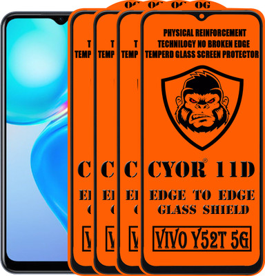 CYOR Edge To Edge Tempered Glass for VIVO Y52T 5G(Pack of 4)