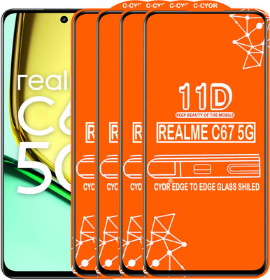 CYOR Edge To Edge Tempered Glass for REALME C67 5G(Pack of 4)