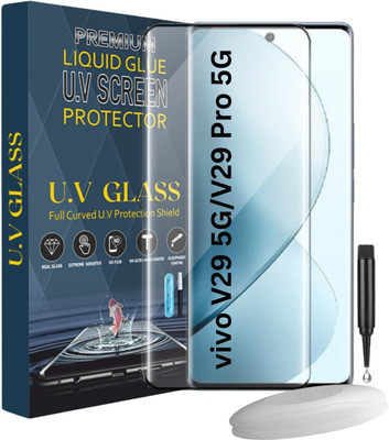 MAAMAJISAMOBILE Edge To Edge Tempered Glass for vivo V29 5G(Pack of 1)