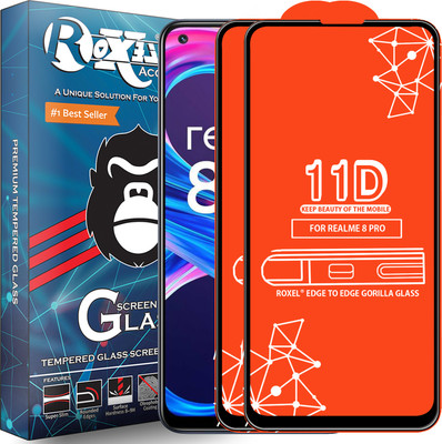 Roxel Edge To Edge Tempered Glass for Realme 8 Pro(Pack of 2)
