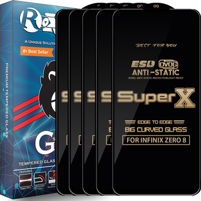 Roxel Edge To Edge Tempered Glass for INFINIX ZERO 8(Pack of 5)