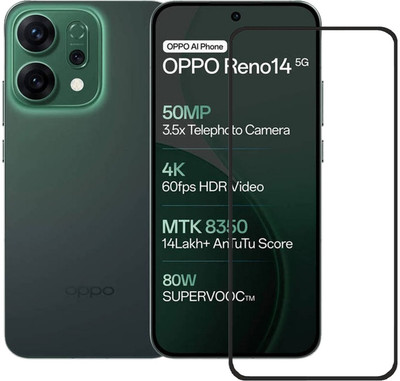 Hyper Edge To Edge Tempered Glass for OPPO Reno 14 5G(Pack of 1)