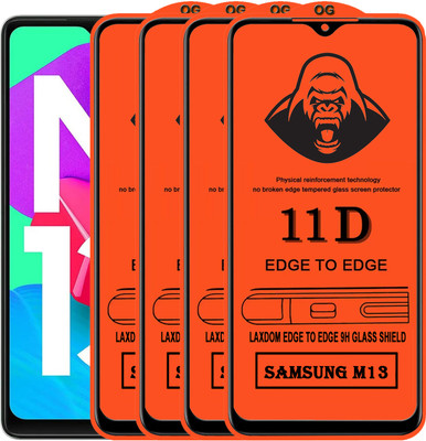 Laxdom Edge To Edge Tempered Glass for SAMSUNG GALAXY M13(Pack of 4)