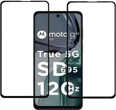 SNMART Edge To Edge Tempered Glass for Motorola G62 5G,MOTO G62 5G(Pack of 2)