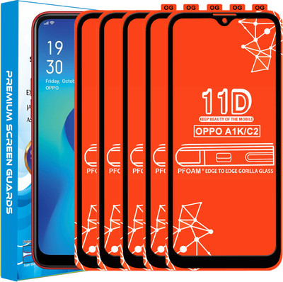PFOAM Edge To Edge Tempered Glass for OPPO A1K(Pack of 5)