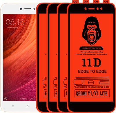 Laxdom Edge To Edge Tempered Glass for Mi Redmi Y1(Pack of 4)