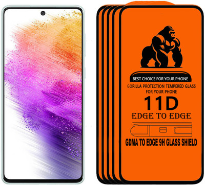 GDMA Edge To Edge Tempered Glass for SAMSUNG A73 5g(Pack of 5)
