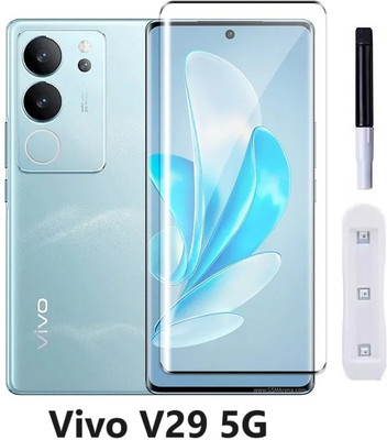 ASVALBUY Edge To Edge Tempered Glass for Vivo V29 5G, Vivo V29(Pack of 1)