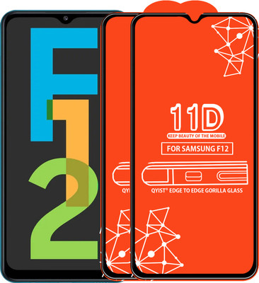 Qyist Edge To Edge Tempered Glass for Samsung Galaxy F12(Pack of 2)