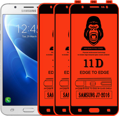 Rofix star Edge To Edge Tempered Glass for Samsung Galaxy J7 - 6 (New 2016 Edition)(Pack of 3)