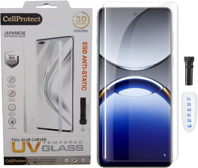 CellProtect Edge To Edge Tempered Glass for Screen Protector OPPO Find X8 Pro 5G 9H Full UV Glue Curved Anti-Scratch, Anti-Fingerprint HD Clarity Tempered Glass Easy Installation(Pack of 1)
