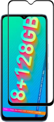 BRENZZ Edge To Edge Tempered Glass for Infinix Hot 12 Pro(Pack of 1)