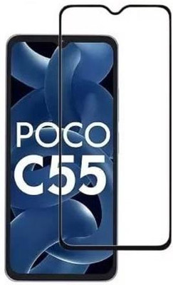 O2MG Edge To Edge Tempered Glass for POCO C55(Pack of 1)