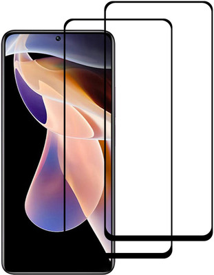 NaturalBuy Edge To Edge Tempered Glass for Redmi Note 11 Pro Plus-| 9H tempered glass protects the entire front display |(Pack of 2)