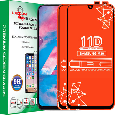 Laxdom Edge To Edge Tempered Glass for SAMSUNG GALAXY M30(Pack of 2)