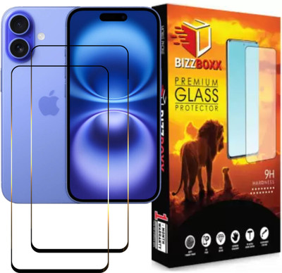 BizzBoxx Edge To Edge Tempered Glass for Apple iPhone 16 Plus, iPhone 16 Plus, iPhone 16+, 16 plus, Precise Curved Edges, Scratch Guard, temper glass guard, screen guard, temper glass(Pack of 2)