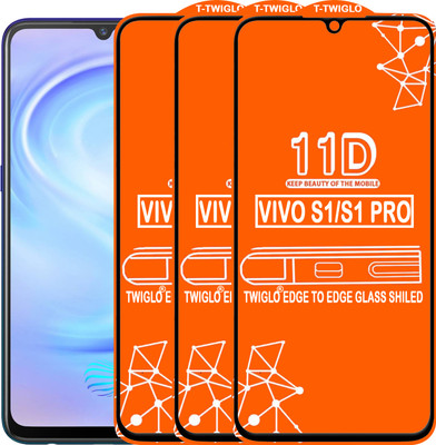 TWIGLO Edge To Edge Tempered Glass for VIVO S1 PRO(Pack of 3)