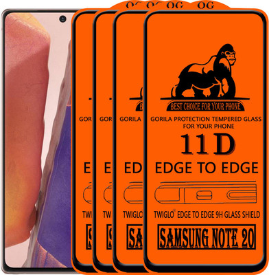 TWIGLO Edge To Edge Tempered Glass for SAMSUNG NOTE 20(Pack of 4)