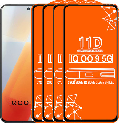 CYOR Edge To Edge Tempered Glass for IQOO 9 5G(Pack of 4)