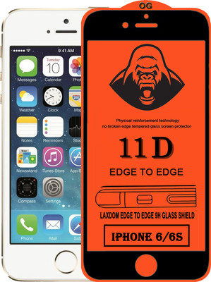 Laxdom Edge To Edge Tempered Glass for Apple iPhone 6s(Pack of 1)