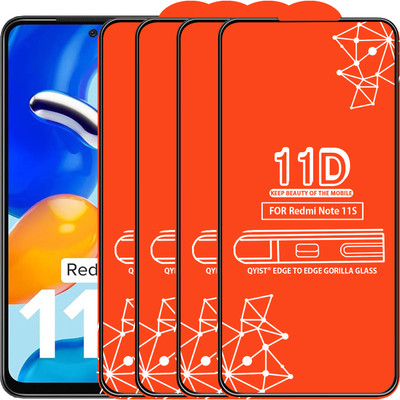 Qyist Edge To Edge Tempered Glass for Xiaomi Redmi Note 11S(Pack of 4)