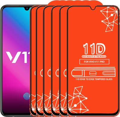 Qyist Edge To Edge Tempered Glass for Vivo V11 Pro(Pack of 6)