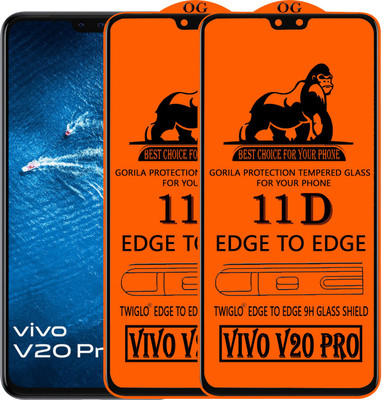 TWIGLO Edge To Edge Tempered Glass for VIVO V20 PRO(Pack of 2)