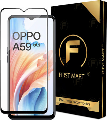 FIRST MART Edge To Edge Tempered Glass for Oppo A59 5G, Oppo A59, A59 5G(Pack of 1)