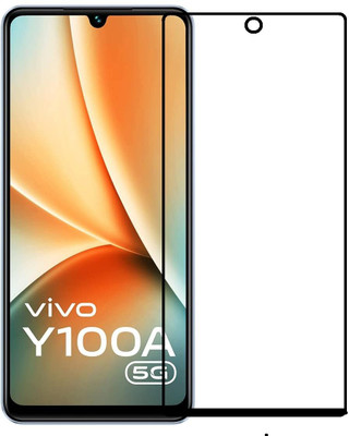 NaturalBuy Edge To Edge Tempered Glass for Vivo Y100A 5G-[9H Gorilla] [Free Cleaning Kit Included](Pack of 1)