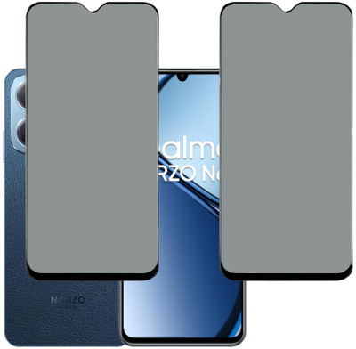 VAYUVAULT Edge To Edge Tempered Glass for realme Narzo N63(Pack of 2)